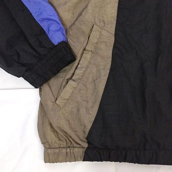 VTG 90's Brooks Black Grey Colorblock Nylon Unisex Jacket Men's Medium - Picture 14 of 16